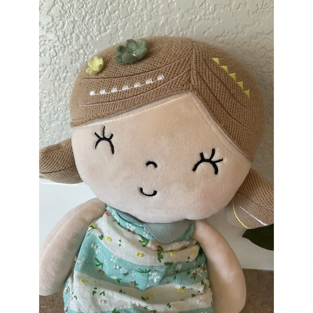 Gloveleya Plush Soft Doll in Blue Floral‎ Dress 16